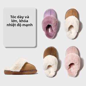 Dép Cotton Mùa Đông Gia Đình Mùa Đông Hộ Gia Đình Len Dép Nữ Chống Trơn Trượt Dép Cotton Sang Trọng Giày Hộ Gia Đình Dép Len Giày S