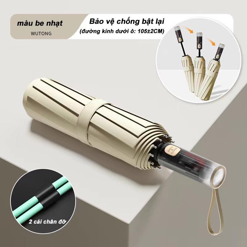 Ô Tự Động Đi Nắng Che Mưa, Tự Động Mở Và Đóng, Che 2-3 Người, Dày, Chống Tia UV, ChốngThấm Nước