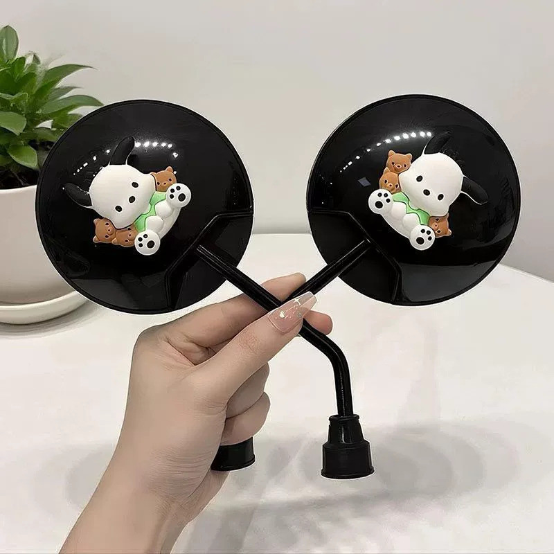 Một cặp gương chiếu hậu xe máy kiểu dáng dễ thương, gương chất lượng cao, gương chiếu hậu xe điện, cổng 8li