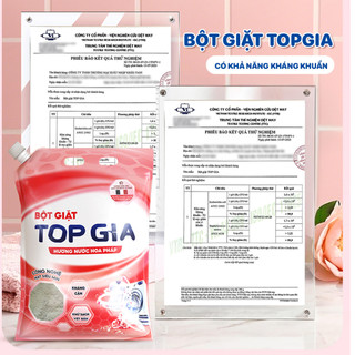 Bột Giặt TOPGIA Hương Nước Hoa Pháp Hạt Nano Kháng Cặn, An Toàn Da Tay Dùng Cho Cả Giặt Máy