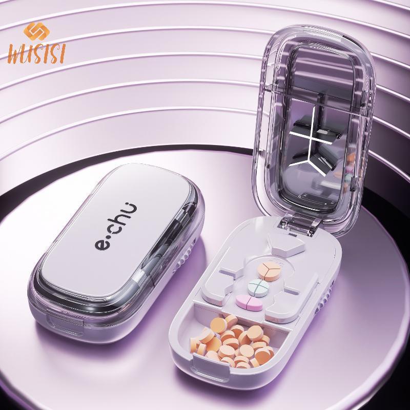 [WUSISI] Máy cắt thuốc 3in1 Cắt chính xác thành một nửa / thứ ba / quý Bộ chia thuốc Máy tính bảng di động Bộ chia thuốc MỚI