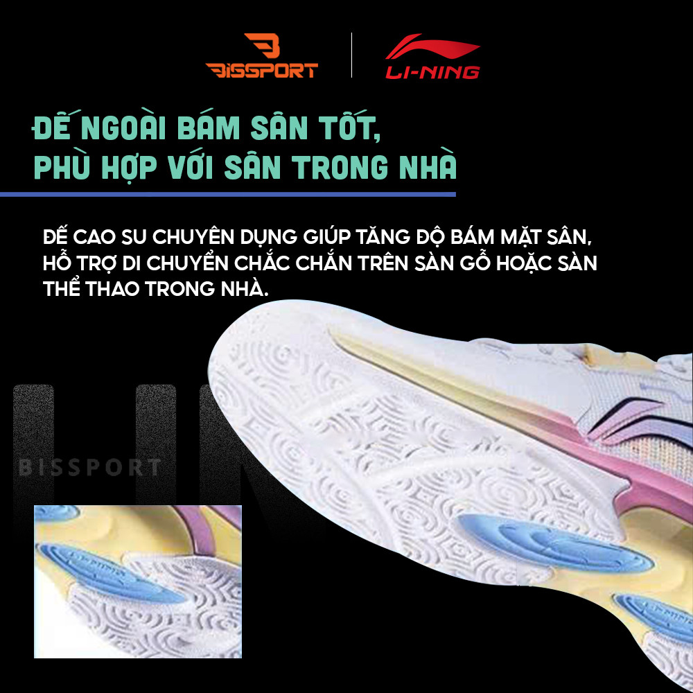 Giày Cầu Lông Lining Pounce 2 AYTV013-2 Trắng Đen Chính Hãng - Ôm Chân - Thông Thoáng - Bền Bỉ - Giảm Chấn - Mềm Mại | BigBuy360 - bigbuy360.vn