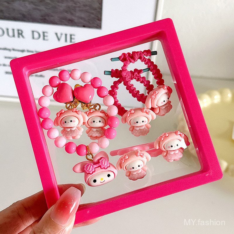 Phong Cách Mới Trẻ Em Hoạt Hình Dễ Thương Vòng Tay Hộp Quà Tặng Bộ Nhẫn Công Chúa Cô Gái Quà Tặng Bé Kẹp Tai Hộp Trang Sức