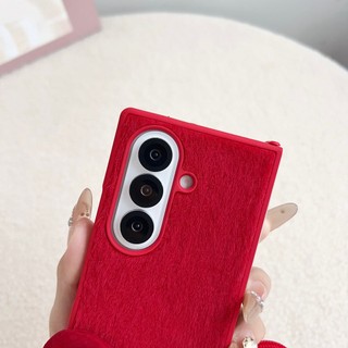 Ốp Điện Thoại Cho Samsung Galaxy Z Fold7 Fold 7 6 5 4 3 5G Lông Thú Teddy Hình Gấu Nơ Trái Tim Mặt Dây Chuyền Có Dây Buộc