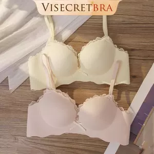 Áo Lót Áo Ngực Bra Nữ Su Đúc Viền Ren Gom Mút Dày Vừa Gom Quả Dây Vai Nhỏ Dễ Thương -- VN250982