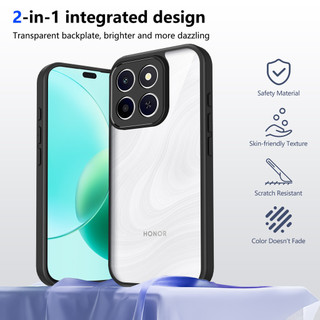 Dành cho Honor X6C 4G / X8C 4G / X9C 5G / X60 Pro 5G Ốp điện thoại cứng trong suốt Khung silicon mềm chống rơi Vỏ mỏng chống sốc