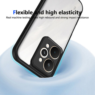 Dành Cho Realme 15 Pro 5G Ốp điện thoại Cứng Aryclic Trong Suốt Khung Silicon Mềm Chống Rơi Mỏng Bao