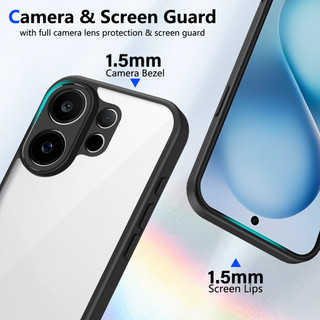Dành Cho Vivo V60 5G / V60E Ốp điện thoại Cứng Aryclic Trong Suốt Khung Silicon Mềm Chống Rơi Mỏng Bao