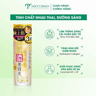 Essence nhau thai và collagen dưỡng trắng Miccosmo White Label Placenta Rich Gold Essence 180ml