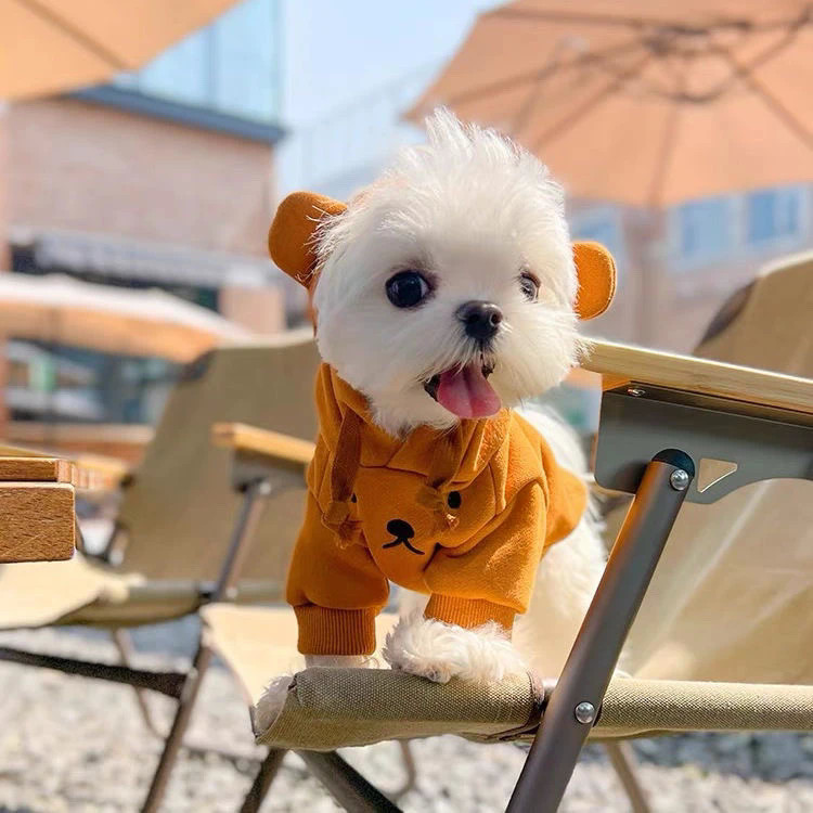 Quần Áo Cho Chó Mùa Thu Đông Lông Cừu-Fleece Tai Quần Áo Chống Lạnh Giữ Ấm T