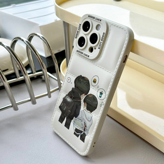 Ốp điện thoại minh họa Shatou vui nhộn cho iPhone 17 / 17Air / 16E / 15 Plus / 14 / 13 / 12 / 11 / Pro Max. Chống sốc rơi. Hộp đựng túi khí kiểu áo khoác silicon lỏng che phủ toàn diện