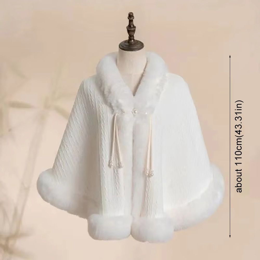 Áo khoác lông thú mùa đông cổ chữ V, chất liệu fleece bền bỉ, phù hợp làm mantelet và khăn choàng ngắn