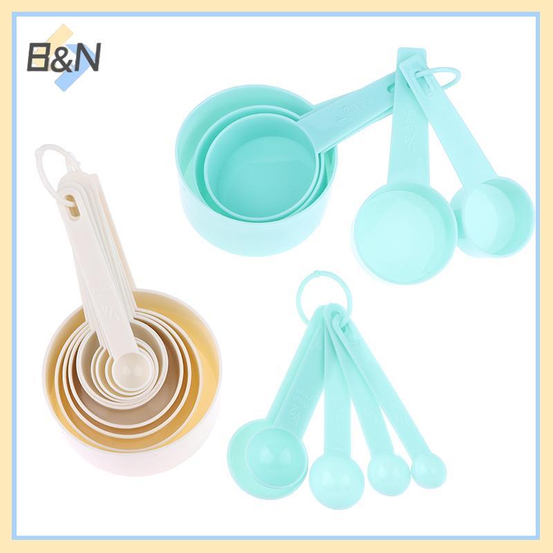 B & N 10 Cái / bộ Dụng Cụ Đo Nhựa Thìa Đo Có Thể Xếp Chồng Muỗng Muỗng Đường Muỗng Bánh Nướng Bột Cốc Đo.