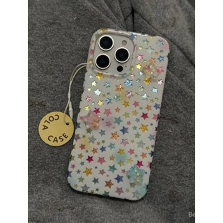 Ốp Điện Thoại Thích Hợp Cho iPhone Cô Gái Lấp Lánh Trái Tim Nhiều Màu Sắc Ngôi Sao iPhone17promax Ốp Điện Thoại iPhone16 / 15 / 14 / 13 Dopamine 12 Vỏ Bảo Vệ TG2Y