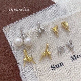 Mặt dây chuyền handmade mạ đồng vàng 14K với kim cương nhân tạo và ngọc trai zircon rỗng - Phụ kiện trang sức DIY