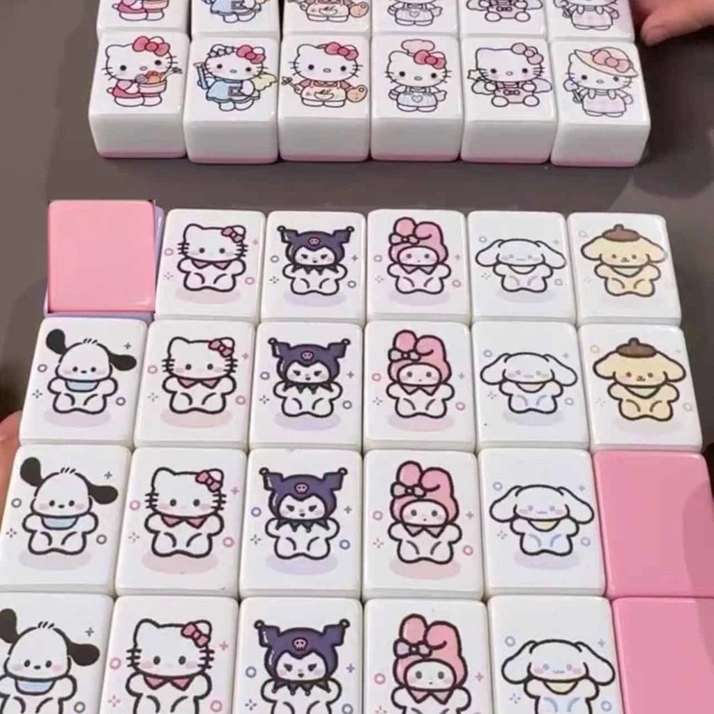 Bộ Mahjong Mini 48 Miếng Họa Tiết Hoạt Hình Dễ Thương Trò Chơi Ghép Ô Cho 1-2 Người, Đồ Chơi Tương Tác Gia Đình Du Lịch Tiệc Tùng