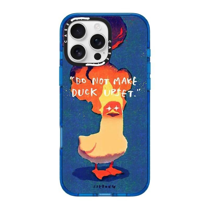 CASECASE X Không Làm Vịt Upset Ốp Lưng Bầu Trời Màu Xanh Trong Suốt Cứng Hút Từ Tính Tác Động Cho Apple IPhone 12 13 14 15 16 17 Pro Max Air Plus Có Hộp