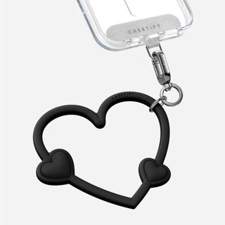 Vòng treo silicon trái tim tình yêu chất lượng cao + Thẻ thích hợp cho iPhone Phụ kiện dây chuyền điện thoại di động đầy đủ