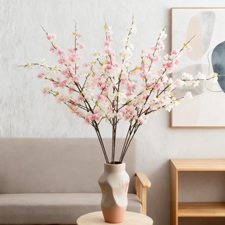 Cành Hoa Anh Đào Giả Lụa 105cm Trang Trí Tết Decor Nhà Cửa Cao Cấp Phòng Khách Đẹp Cắm Bình Đạo Cụ Chụp Ảnh Studio Tiệc Cưới Sự Kiện Hoa Mận Trắng Hồng Phong Cách Bắc Âu Sang Trọng Bền Màu Tự Nhiên