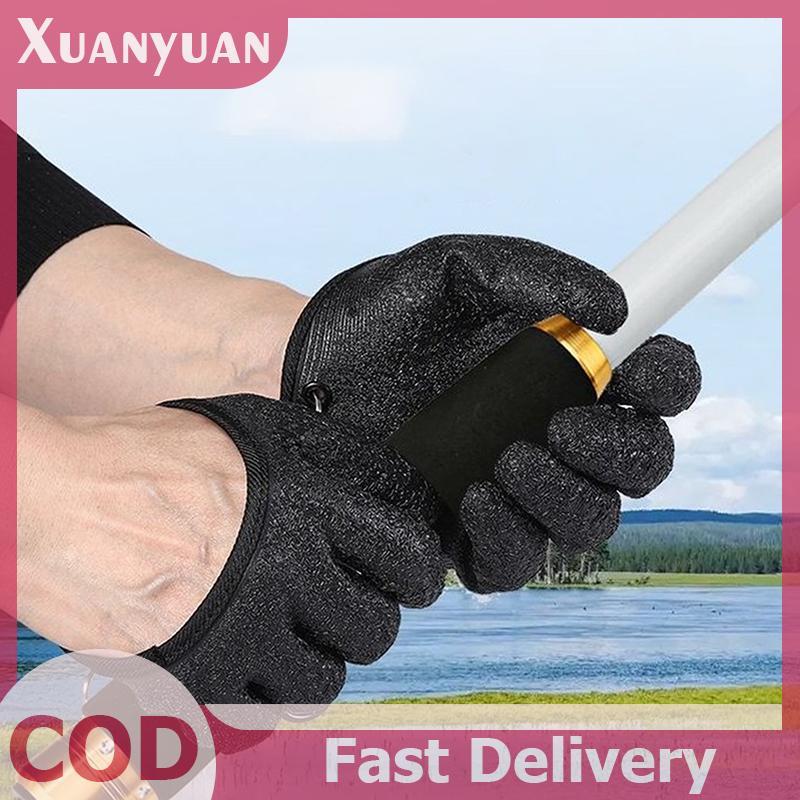 Găng Tay Bắt Cá Cao Su Có Móc Nam Châm và Chống Trơn Trượt - Phụ Kiện Câu Cá