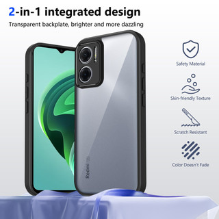 Dành cho Redmi 10 5G / Note 11E / 11 Prime 5G Ốp điện thoại cứng trong suốt Khung silicon mềm Chống rơi Vỏ mỏng chống sốc
