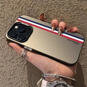 ốp lưng iphone Các đường kẻ xanh trắng đỏ Cho Iphone 17 Iphone 7 xs xr 11 12 13 14 15 16 Pro Max Plus