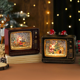 Phong Cách Mới Giáng Sinh Âm Nhạc Nổi Tuyết Tiêm TV Đèn Ngủ Quà Tặng Trang Trí Giáng Sinh Trang Trí Hộp Nhạc MTWR
