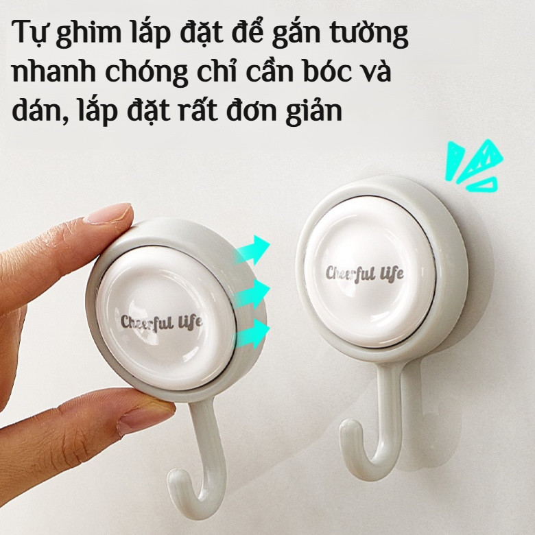 🔥Giá sốc🔥Móc treo phòng tắm / Móc xoay không dấu vết / Móc dán chắc chắn không cần khoan/Móc treo đồ đơn giản