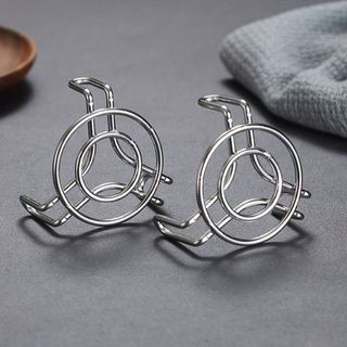 Giá hấp Mini ITRUMPET, Giá hấp 2 kích thước đa chức năng, Máy hấp bằng thép không gỉ chiều cao và chiều cao bền bỉ Nấu nồi nhỏ Giá giữ nhiệt cốc