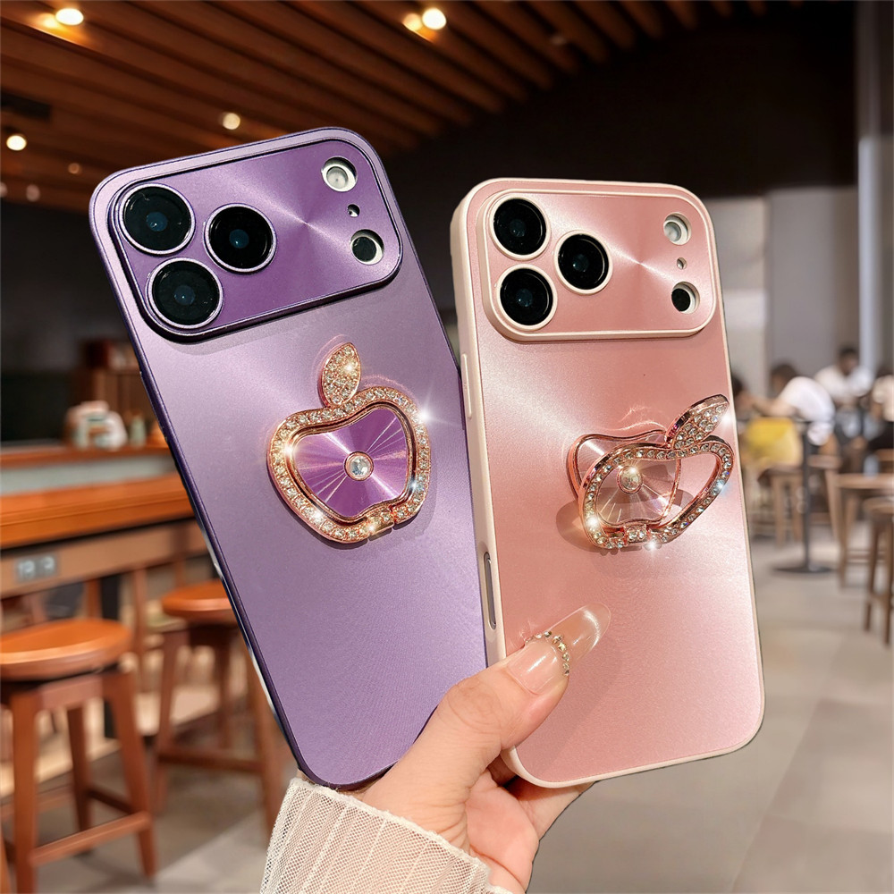 Ốp điện thoại Flash Diamond Stand cho IPhone 17 Pro Max 16 12 13 14 15 Pro Max 15 16 plus Vỏ có Camera Bảo vệ toàn diện Vỏ chống sốc Vỏ cứng Vỏ bảo vệ điện thoại