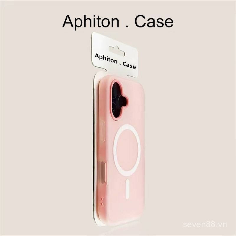 Ốp Điện Thoại Thích Hợp Cho iPhone 11 12 13 14 15 16 Pro max Plus Vỏ Từ Tính Màu Cam Đơn Giản Chống Sốc Vỏ Bảo Vệ Chống Sốc Bao Gồm Tất Cả GH4P