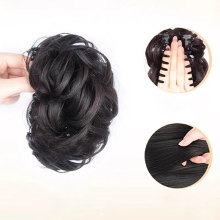 [Lô hàng Thái Lan] Bộ tóc giả nữ Hoa Buns Ball Head Tóc giả Kẹp tóc cuộn kiểu dáng dễ mặc