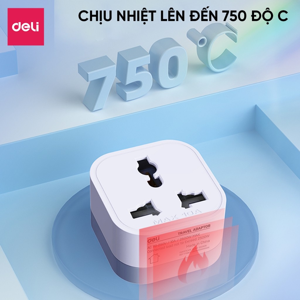 Ổ Cắm Chuyển Đổi 3 Chân Sang 2 Chân, Ổ Cắm Tiêu Chuẩn Châu ÂU, Mỹ, Anh Dùng Đa Quốc Gia Du Lịch