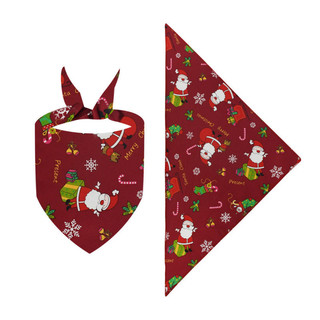 Giáng Sinh Mới Cho Thú Cưng Nước Bọt Khăn Full Polyester Đa Năng Cho Mèo Chó Yếm Ngày Lễ Ăn Mặc