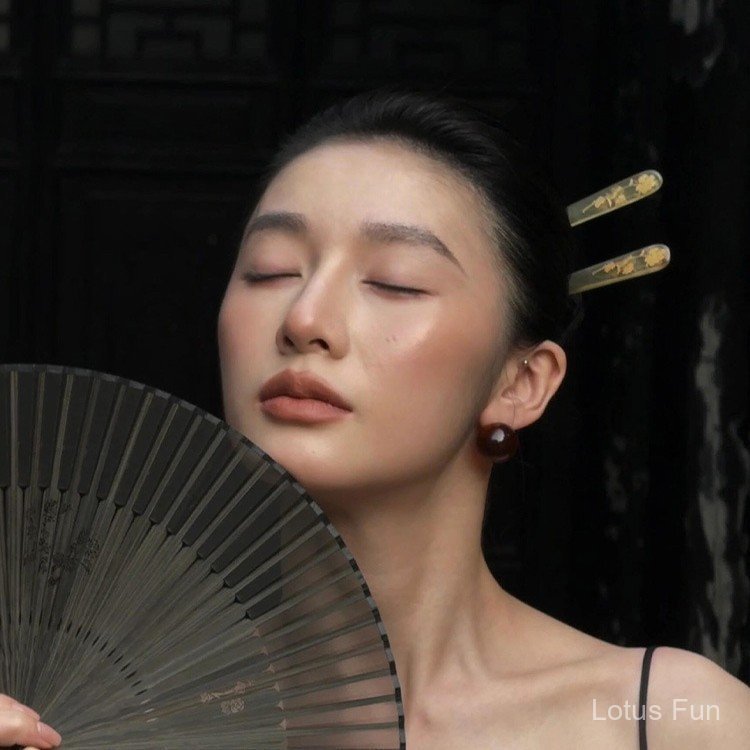 Kẹp tóc hoa mẫu đơn thật móng vuốt - Phụ kiện tóc cổ điển mới