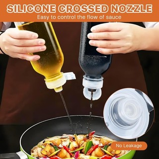 1 / 3 / 5 Cái 300 / 500ml Chai Dầu Bóp Nhà Bếp - Hộp Đựng Nước Sốt BBQ Salad Trong Suốt Bằng Nhựa