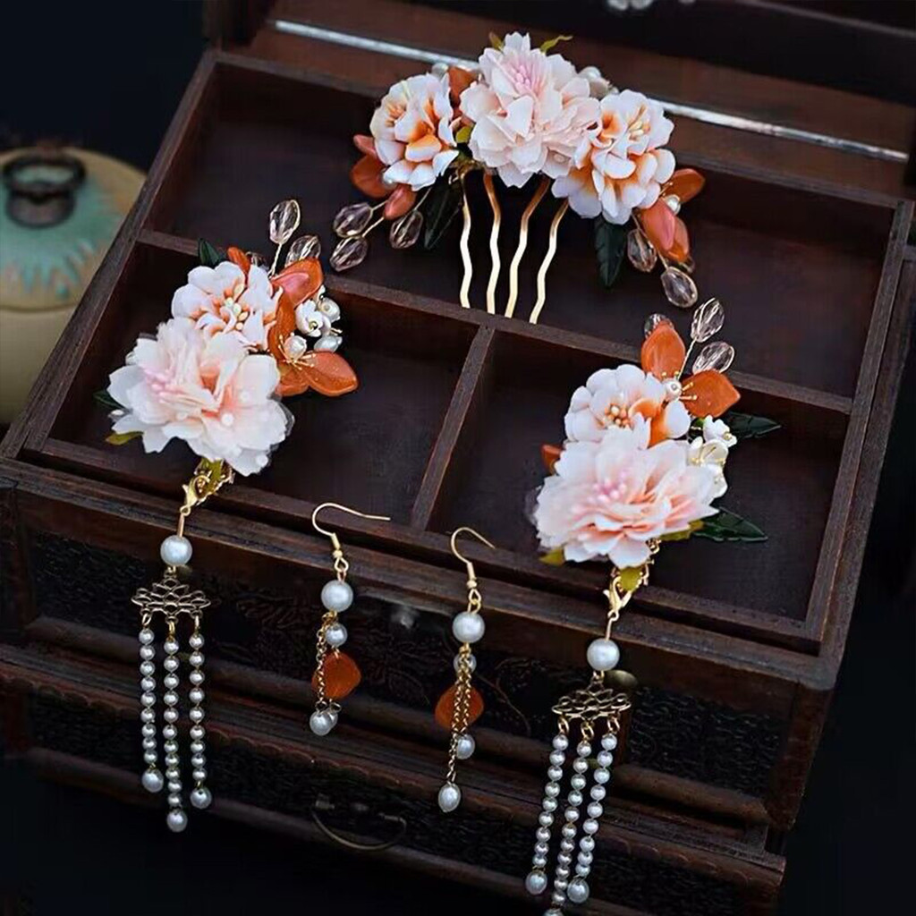 Tua rua và mũ đội đầu cổ điển hoa đĩa - Phù hợp làm quà tặng cho đồng nghiệp, vợ hoặc mẹ