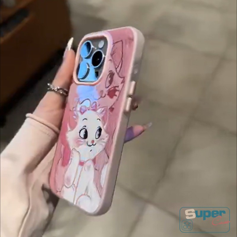 Ốp Lưng Cho Oppo A5i A3X A5Pro A60 A5X A5 A3Pro A78 A3 A38 A17 A52 A18 A79 A16 A74 A54 A77 A15s A3s A15 A98 A58 Reno 10 11 12 12F 11F Cặp Đôi Hoạt Hình Dễ Thương Marie Mèo Thiên Thần Mắt