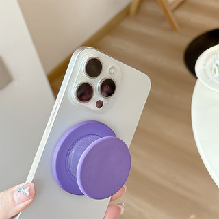 Đơn Giản Macron Trơn Tròn Từ Tính Giá Đỡ Điện Thoại Cho IPhone 17 16 15 14 13 12 Pro Max 14 Plus Có Thể Gập Lại Vòng Tay Co Giãn Để Bàn Đứng P3