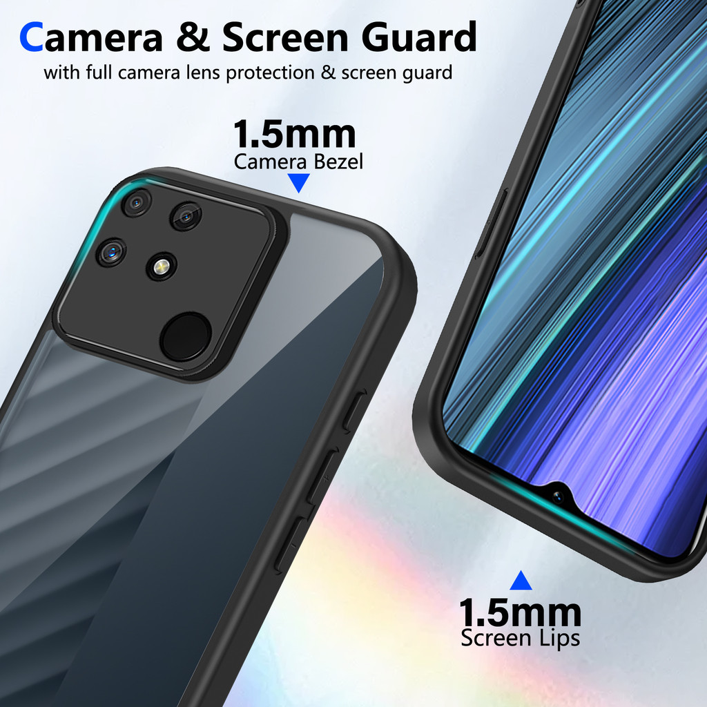 Ốp lưng Realme Narzo 50A Vỏ trong suốt mờ thời trang cho Ốp điện thoại Realme Narzo 50A
