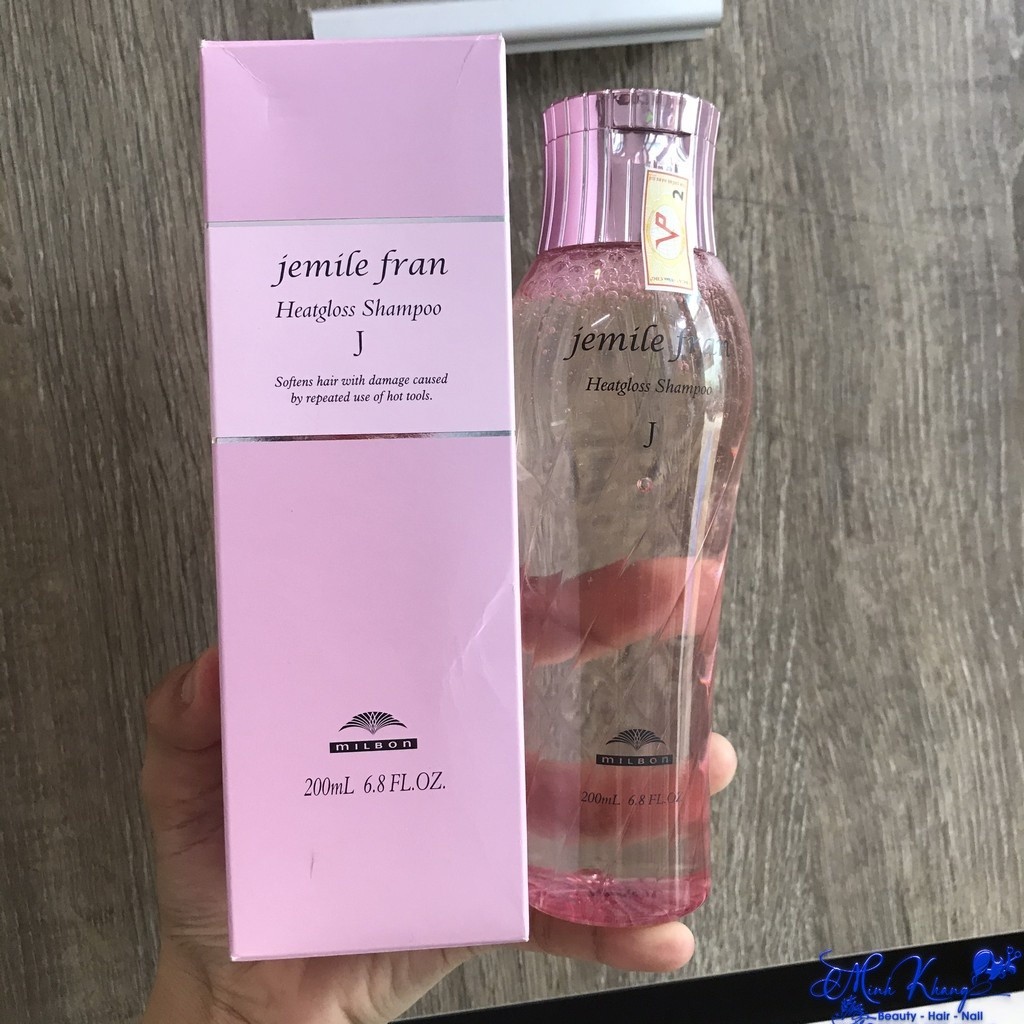 Dầu gội cho tóc khô xơ hư tổn Milbon Jemile Fran Heatgloss Shampoo 200ml [ MK ]