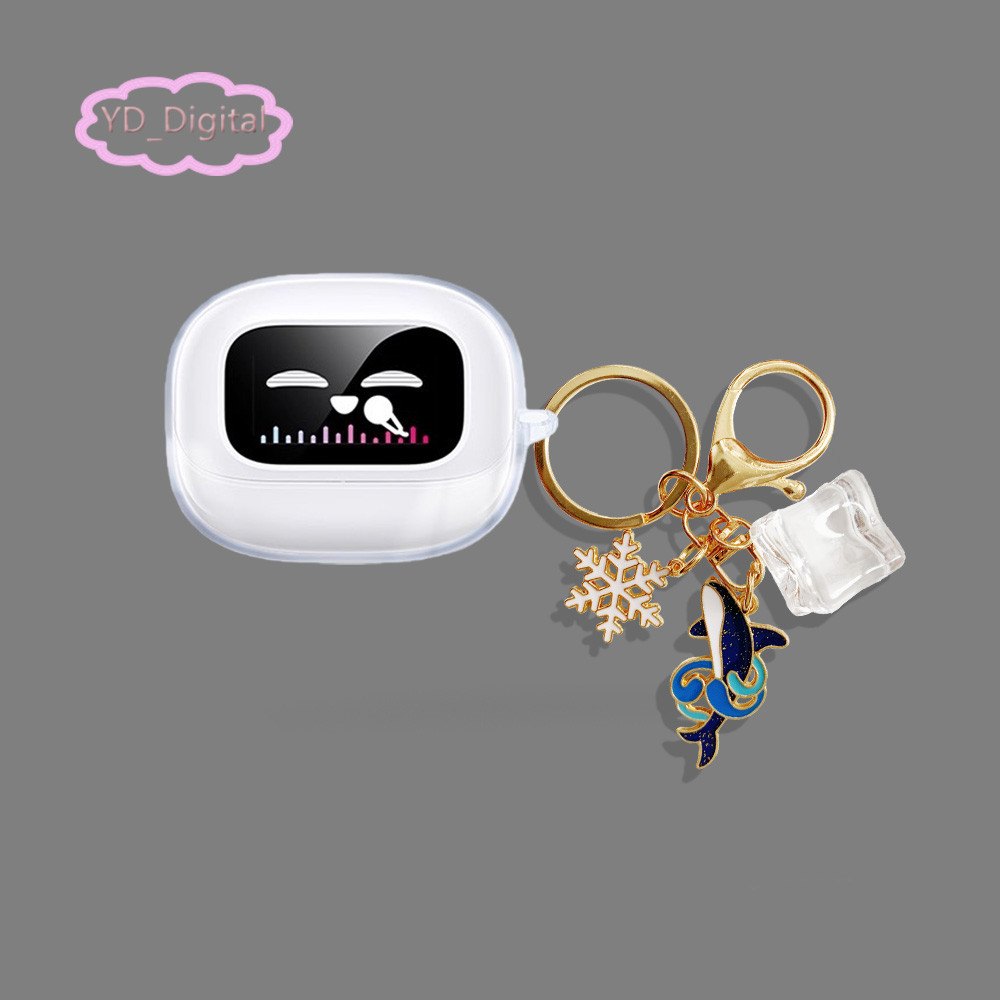 Dành cho UGREEN ClipBuds Magic, S6 Hộp đựng tai nghe ma thuật Vỏ bảo vệ tai nghe trong suốt T6 Magic Bảo vệ tai nghe chống sốc với mặt dây chuyền hoạt hình