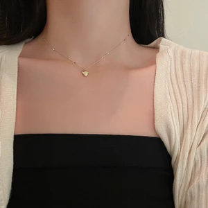 Vòng cổ tình yêu đơn giản Hàn Quốc chuỗi xương đòn ngắn nhỏ ngọt ngào