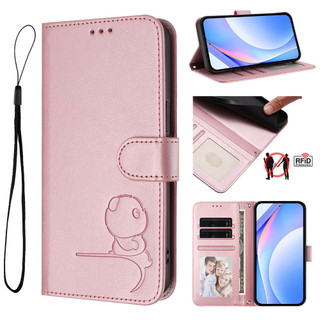 Ốp Ví Gấu Trúc Dễ Thương Cho Honor Magic 8 Pro Air 7 6 Lite X9D X9C Smart X9B X9A Thẻ Khe Cắm Ví Điện Thoại Có Dây Đeo Bảo Vệ RFID
