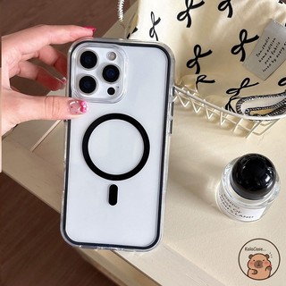 Dành Cho iQOO Z9 Turbo + Z6 Lite Z9x Z8 Z8x Z7 Z7x Z7i Z5x Z3 Ốp Điện Thoại 2 Trong 1 Từ Đen Trắng Trong Suốt Đơn Giản Chống Rơi Vỏ Mềm Chống Sốc Ốp Lưng