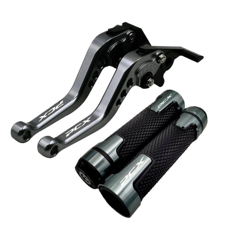 Dành cho XE HONDA PCX 160 ABS CBS Sửa đổi Hợp kim nhôm CNC chất lượng cao 6 giai đoạn Cần ly hợp phanh có tay cầm + Bộ bảo vệ cần gạt Phụ kiện PCX160