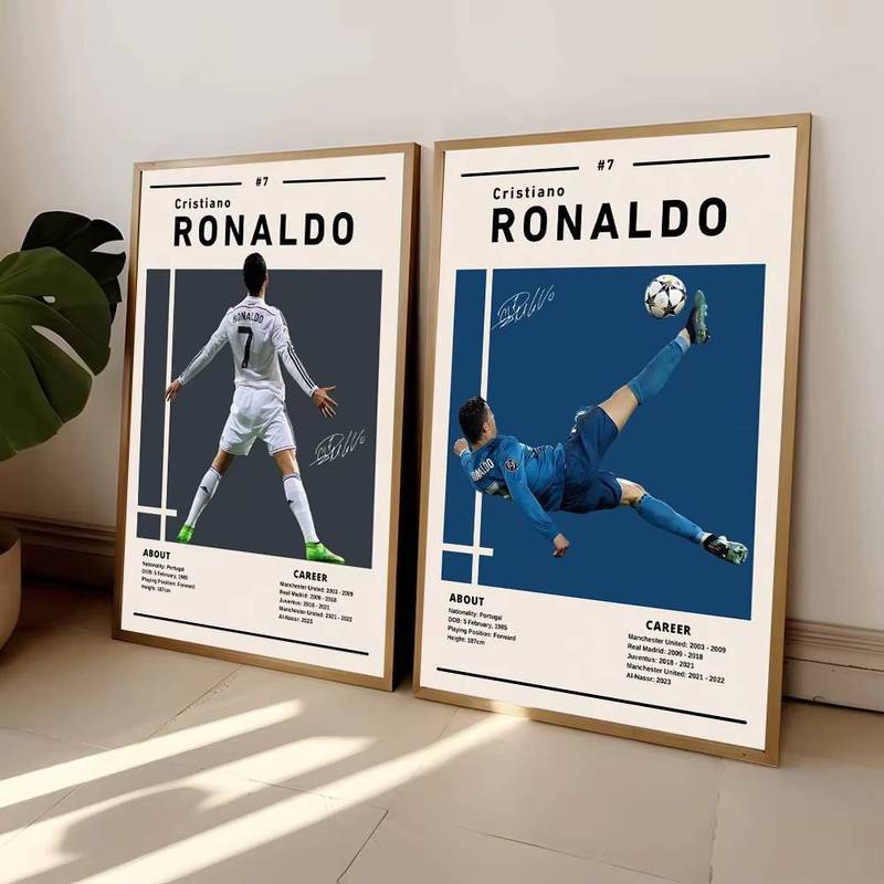 Thế Giới Nổi Tiếng Cầu Thủ Bóng Đá Ngôi Sao Bóng Đá R-Ronaldos Thể Thao Poster Tranh Canvas Bắc Âu Treo Tường Nghệ Thuật Hình Ảnh Nhà Bé Trai Trang Trí Phòng