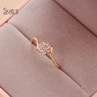 Kgd [Bộ sưu tập người 3416] Nhẫn vàng tím Pure Russia 585 Nữ Nhẫn vàng hồng 14K Nhẫn vàng đầy màu sắc Quà tặng thời trang phù hợp cho mẹ