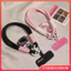 Hoạt Hình Dễ Thương Hello Kitty Mèo Con Cá Điện Thoại Di Động Ngắn Dệt Đeo Tay Túi Đeo Tay