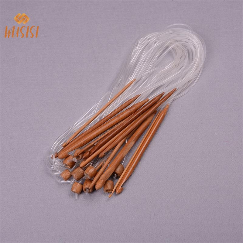[WUSISI] 1,2m 48 "12 Kích cỡ khác nhau / bộ Móc móc kim tre Carbonized Tunisia MỚI